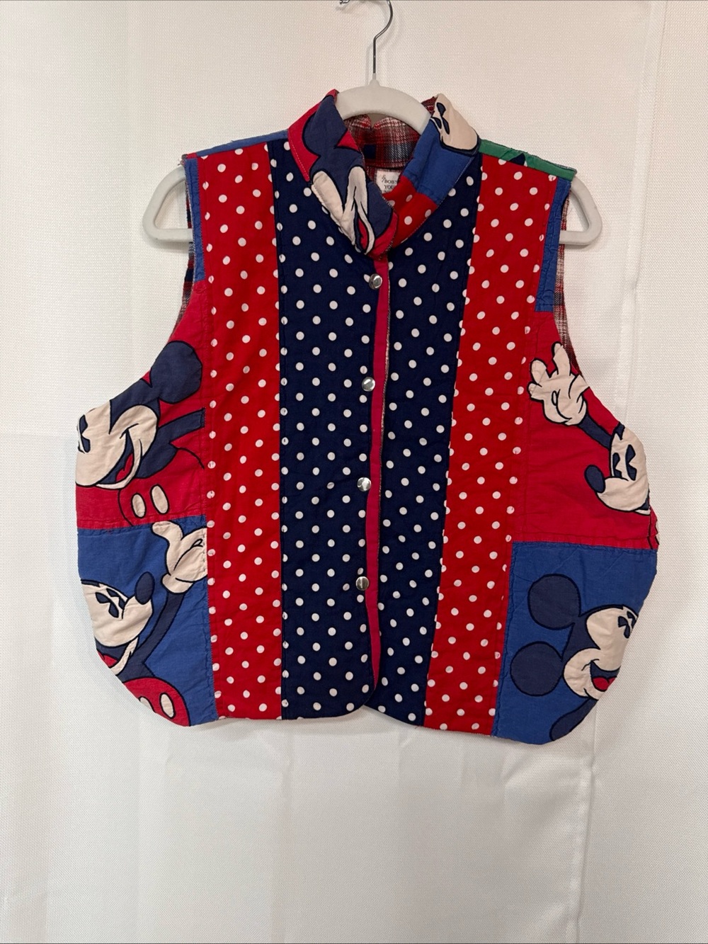 and Bob's Your Uncle Women’s Vest‎ Sz M/L After Toons Quilt Vest Mickey Mouse